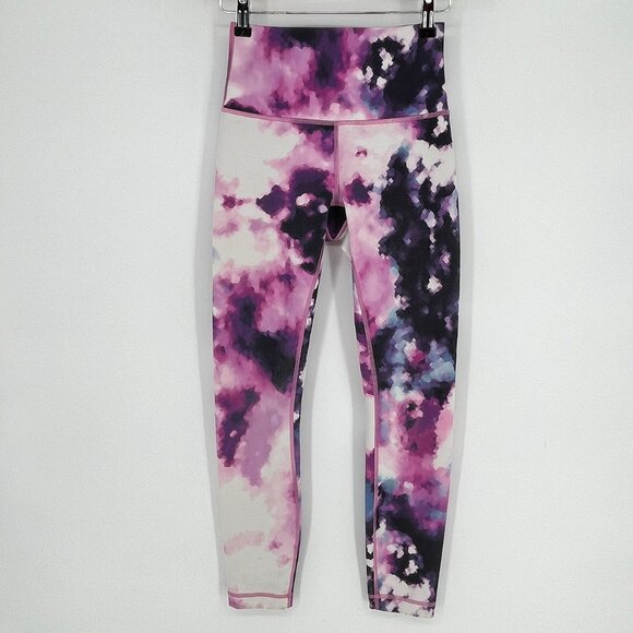Lululemon Women's Wunder Under Blooming Pixie Multi Size 4 Stretch RARE Tie Dye - Picture 2 of 6